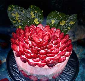 German Chocolate Strawberry Torte cake